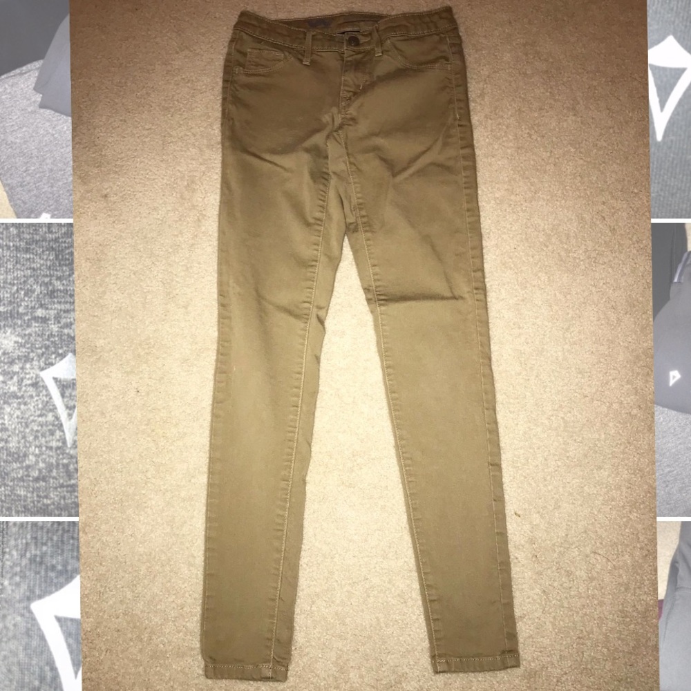 Mid-Rise Jeggings Khaki